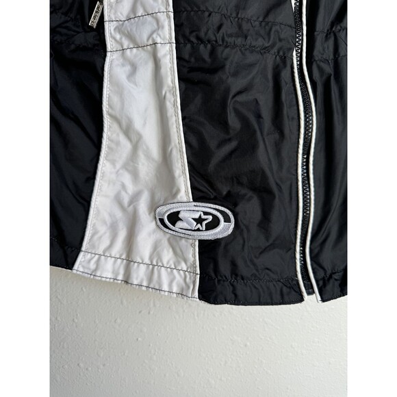 Starter Women's Black & White Windbreaker Jacket MEDIUM - Picture 2 of 10